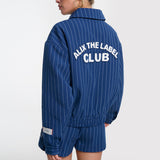 Clean striped bomber