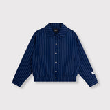 Clean striped bomber