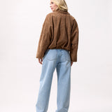 Faux suede jacket