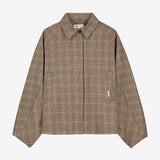Check cape jacket