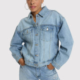 Patch denim jacket