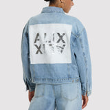 Patch denim jacket