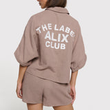 Oversized crinkle blouse