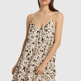 animal A-line strap dress