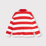 block stripe polo sweater