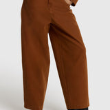 ladies woven faux suede pants