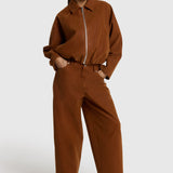 ladies woven faux suede pants