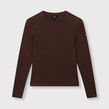 ladies knitted rib longsleeve t-shirt