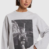 Ladies knitted photo longsleeve t-shirt
