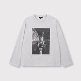 Ladies knitted photo longsleeve t-shirt