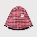 ladies woven check blouse