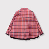 ladies woven check blouse