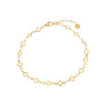 Clover row bracelet gold