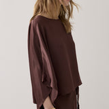 Silky top met kimonomouw