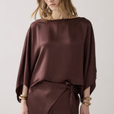 Silky top met kimonomouw