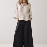Top met chenille-streep