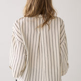 Top met chenille-streep