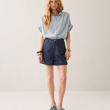 Blouse short sleeves Viscose cotton