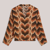 Top met geometrische print