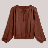 Silky top met strik