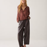 Silky top met strik