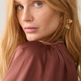 Silky top met strik