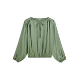 Silky top met strik