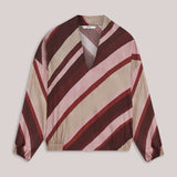 Top v-neck stripe