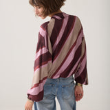 Top v-neck stripe