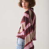 Top v-neck stripe