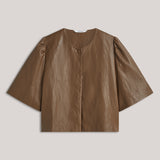 Blousejasje faux leather