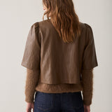 Blousejasje faux leather