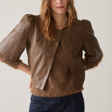 Blousejasje faux leather