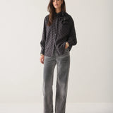 Boxy top flock stippenprint
