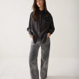 Boxy top flock stippenprint