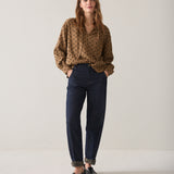 Boxy top flock stippenprint