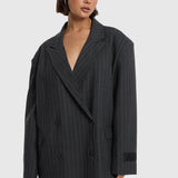 Big stripe oversized blazer