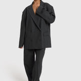 Big stripe oversized blazer