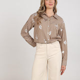 Newport Blouse Stripe Flower