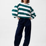 Oversized striped long sleeve
