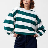 Oversized striped long sleeve