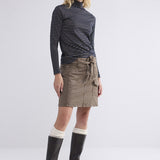 Turtle neck Top Rib Stripe