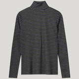 Turtle neck Top Rib Stripe