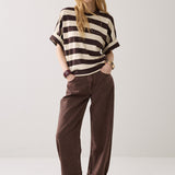 Gestreepte heavy jersey top