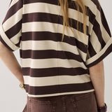 Gestreepte heavy jersey top