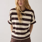Gestreepte heavy jersey top
