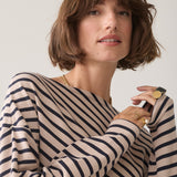 Asymmetrisch gestreept T-shirt