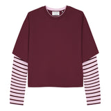 Loose fit Tshirt with striped sleeves