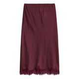 Lace silky skirt