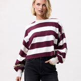 Oversized striped long sleeve